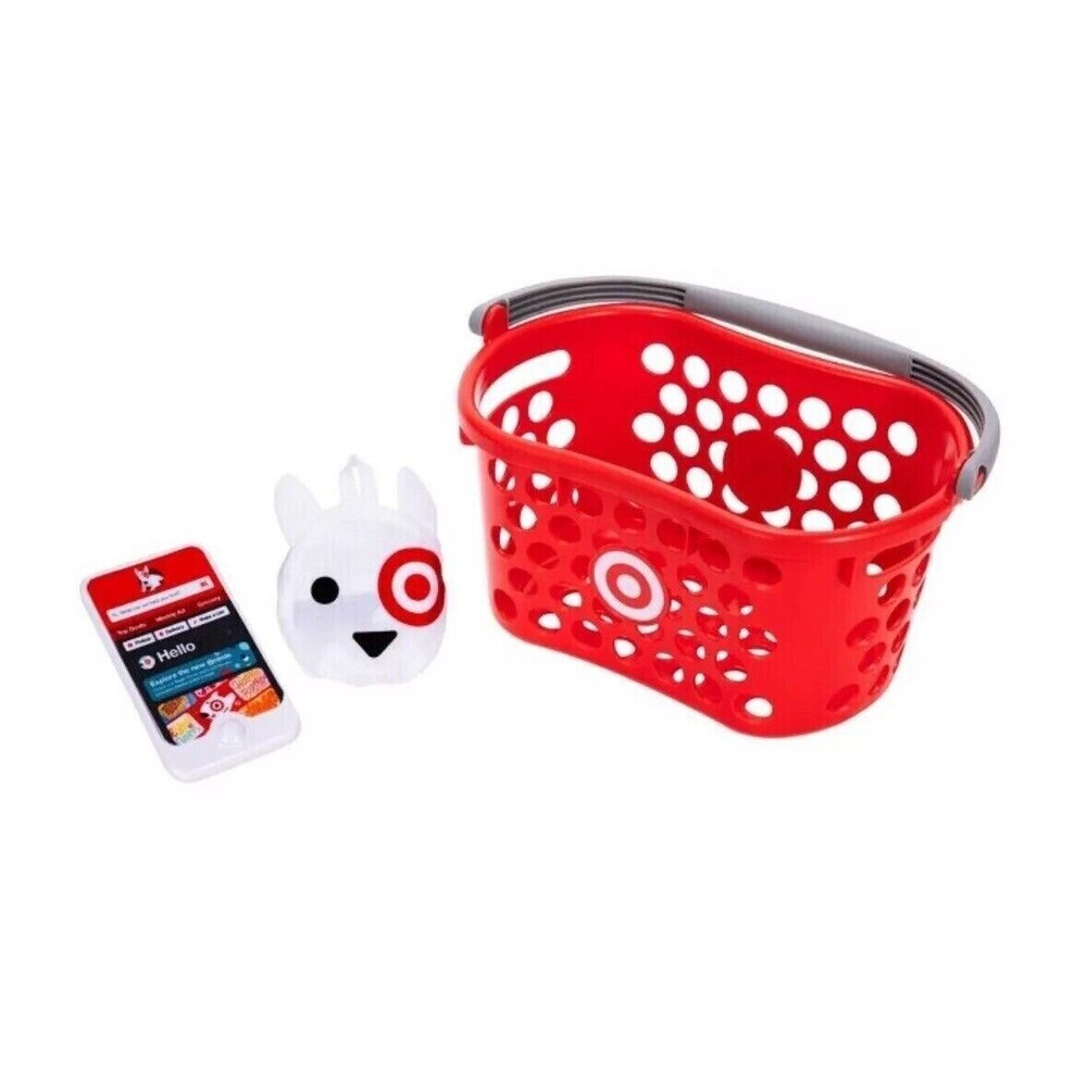 Target Toy Shopping Basket Kids RED Bullseye NEW *IN HAND + FAST SHIPPING*